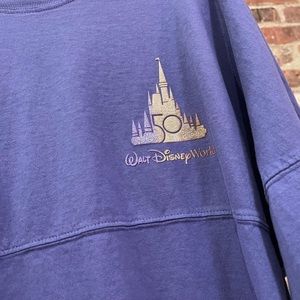 WDW 50 Spirit Jersey Glitter Lavender Lilac Spirit Jersey XL Disney WORN ONCE